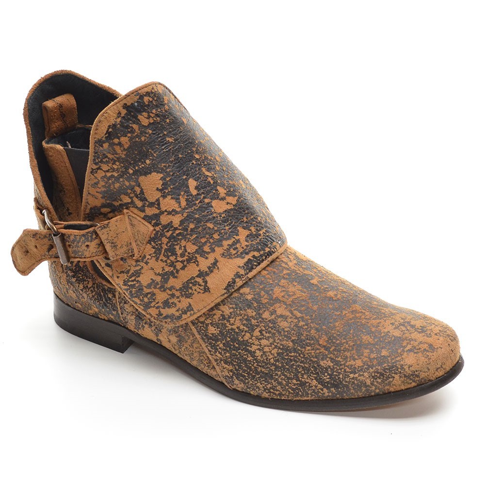 Heimstone Paris Brown Leather Harness Ankle Boots 37